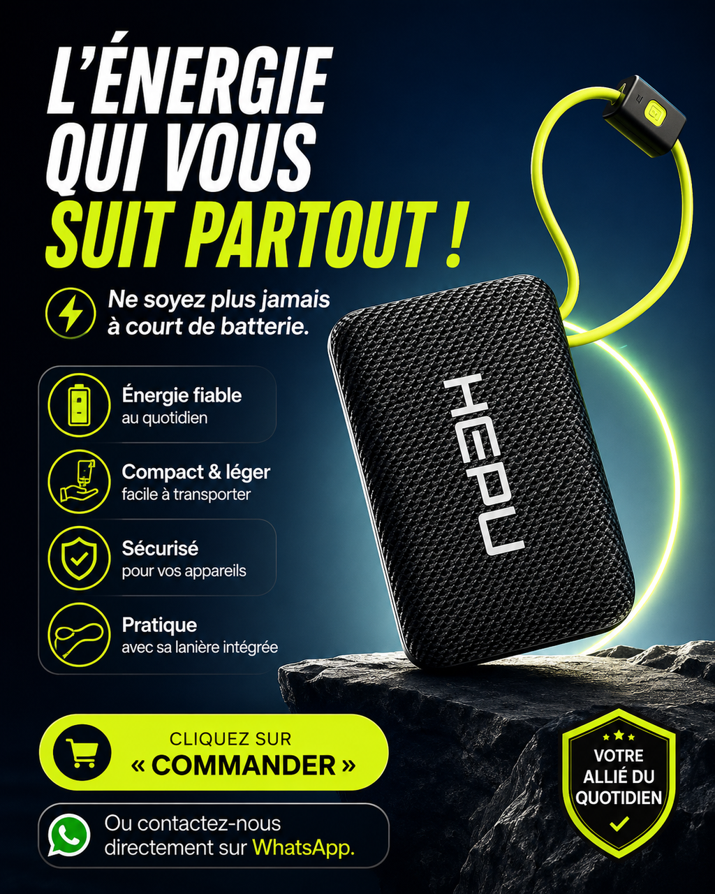 Powerbank HEPU A235 — 20 000 mAh